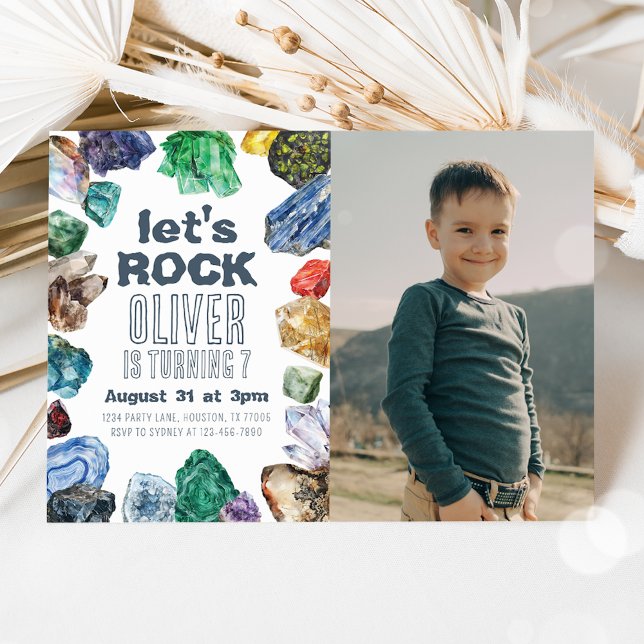 Geology Birthday Photo Invitation (Creator Uploaded)