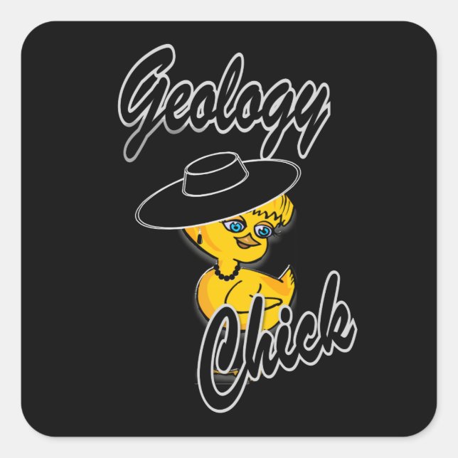 Geology Chick #4 Square Sticker (Front)