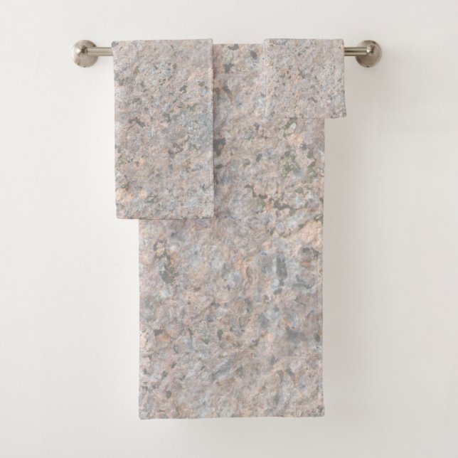 Geology Coral Granite Photo Bath Towel Set (Insitu)