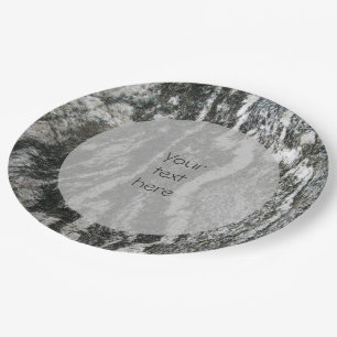 Geology Decorative Feline Pattern any Text Paper Plate