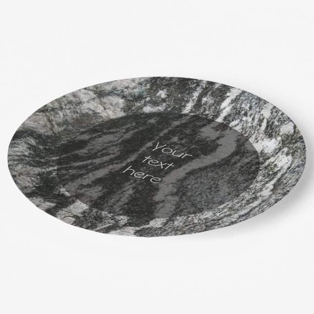 Geology Decorative Feline Pattern any Text Paper Plate (Angled)