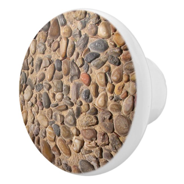 Geology Decorative Pebble Stones Photo ver1 Ceramic Knob (Right)