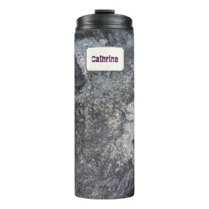 Geology Decorative Rock Texture Custom Name Thermal Tumbler