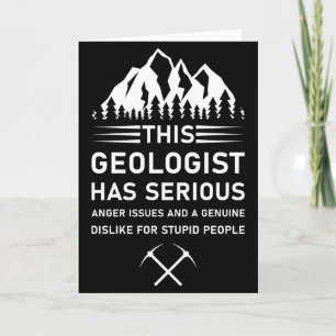 Geology Earth Science Funny Geologist T Shirt  Card