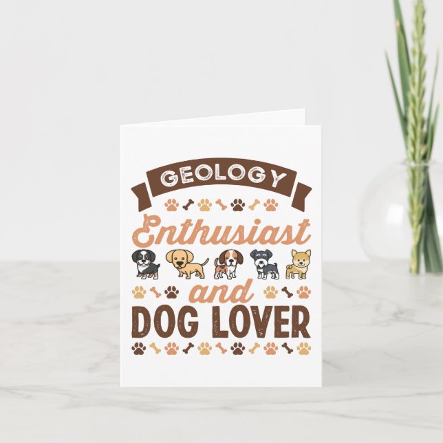 Geology Enthusiast and Dog Lover Gift Card (Front)
