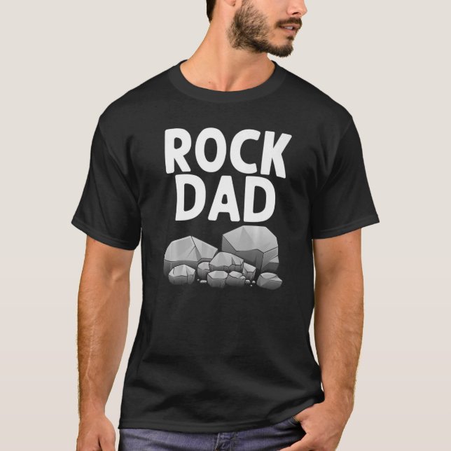 Geology For Dad Men Rock Collector Rock T-Shirt (Front)