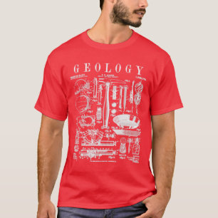 Geology Geologist Field Kit Tools Vintage Patent P T-Shirt