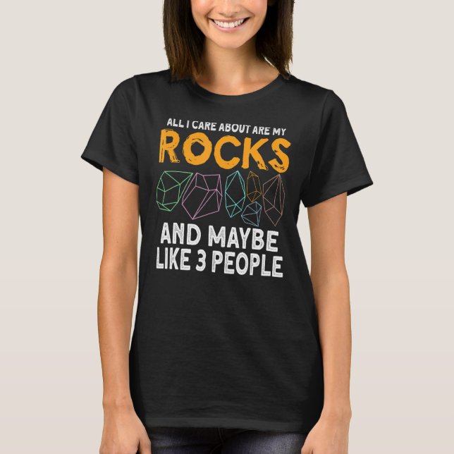 Geology Geologist Stone Rock Hunting Agate Hunter  T-Shirt (Front)