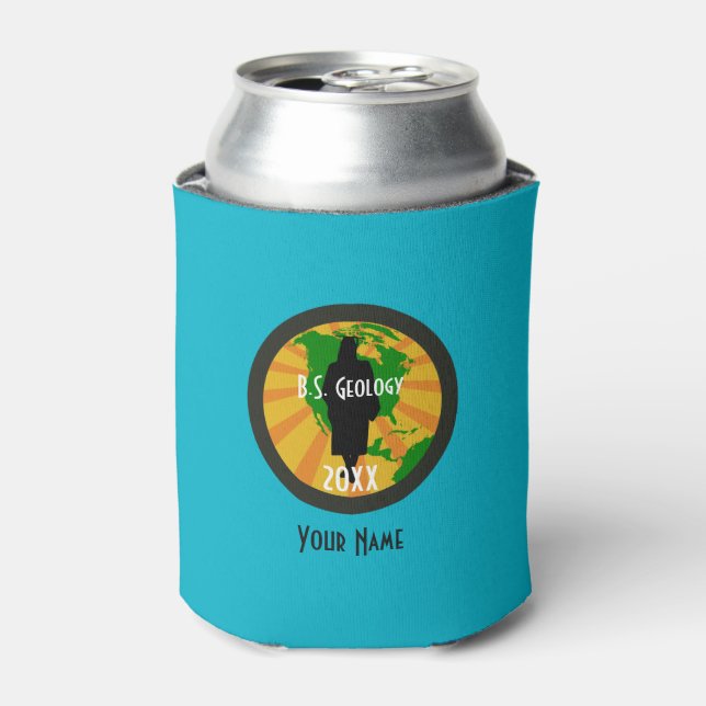 Geology Graduate Badge (Female) Can Cooler (Can Front)