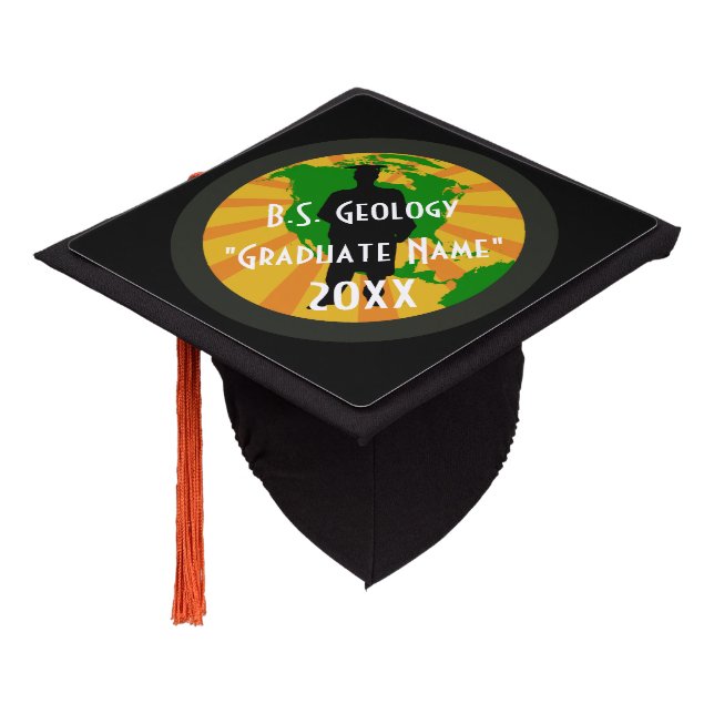 Geology Graduate Badge (Male) Graduation Cap Topper (Angled)