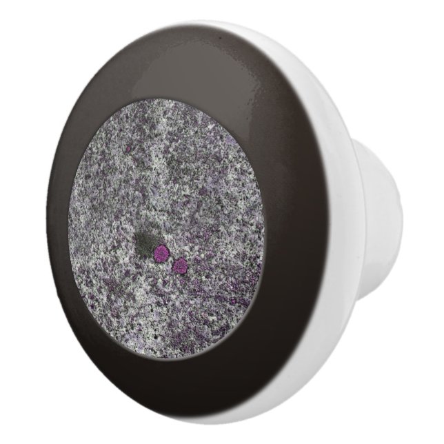 Geology Grey Granite Pink Details Ceramic Knob (Right)