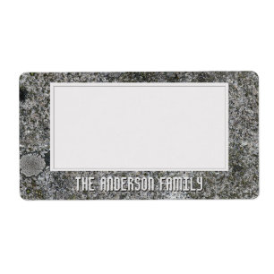 Geology Grey Granite Rock Texture Storage Sticker