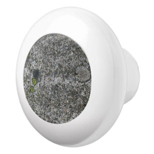 Geology Grey Granite with Moss Ceramic Knob