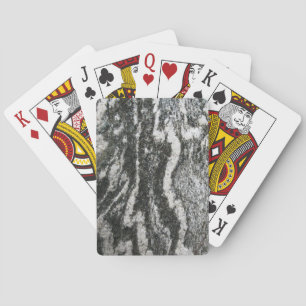 Geology Grey Rock with Cat Pattern Playing Cards