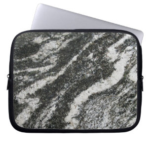 Geology Grey Rock with Diagonal Cat Pattern Laptop Sleeve