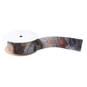 Geology Grungy Rock Structure Satin Ribbon