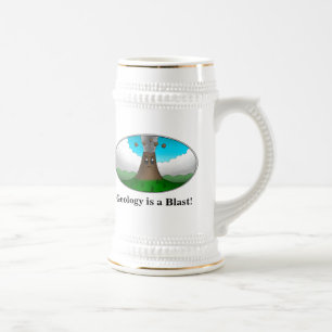 Geology is a Blast! Cartoon Volcano Beer Stein