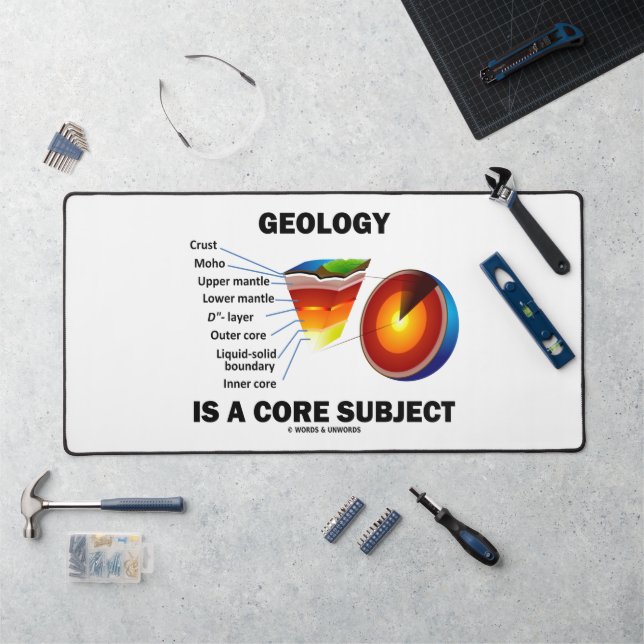 Geology Is A Core Subject Earth Science Attitude Desk Mat (Workstation)