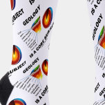 Geology Is A Core Subject Earth Science Attitude Socks<br><div class="desc">Do you view geology as a core subject? Showcase your wry scientific side with this geological attitude pair of crew socks featuring the various layers of the Earth along with the scientific truism saying "Geology Is A Core Subject". Make others do a double-take about Earth's core with a dose of...</div>