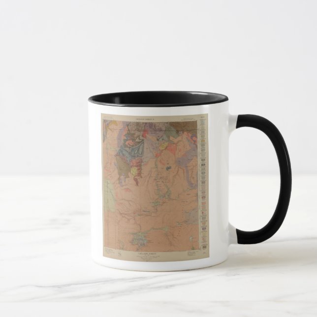 Geology Map, Yellowstone National Part, Wyoming Mug (Right)