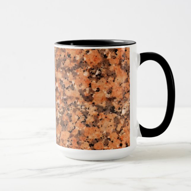 Geology Orange Rock Texture with Name Mug (Right)