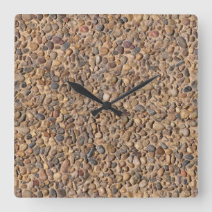 Geology Pebble Rocks Nature Photo Square Wall Clock
