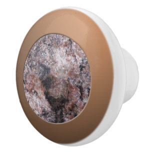 Geology Pink Rock Texture Ceramic Knob