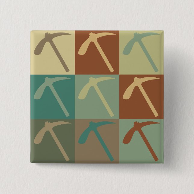 Geology Pop Art 2 Inch Square Button (Front)