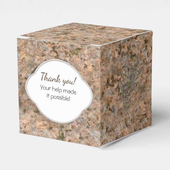 Geology Rock Texture Label with any Text Favor Box (Front Side)