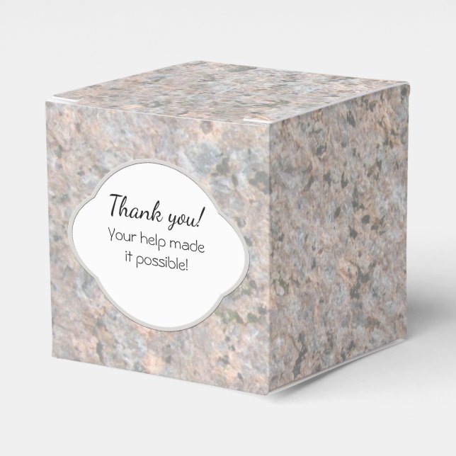Geology Rock Texture Label with any Text Favor Box (Front Side)