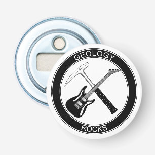 Geology Rocks Button Bottle Opener