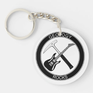Geology Rocks Button Keychain