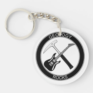 Geology Rocks Button Keychain
