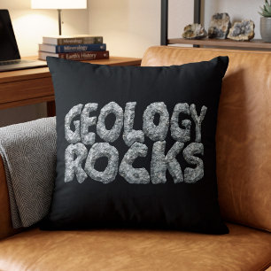 Geology Rocks - Geeky Humour Earth Science Novelty Throw Pillow
