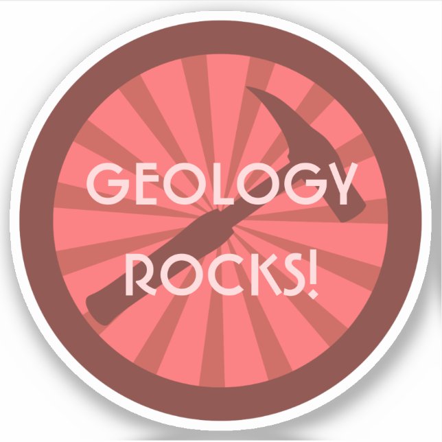 Geology Rocks! Geologist's Hammer Badge Vinyl (Front)