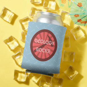 Geology Rocks! Hammer Badge Can Cooler