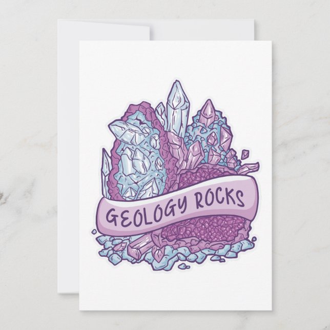 Geology rocks invitation (Front)