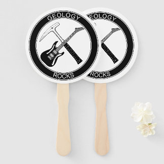 Geology Rocks Set of Hand Fans