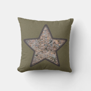 Geology Rustic Rock Star on Custom Colour Outdoor Pillow