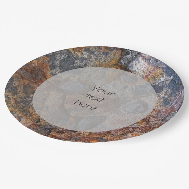 Geology Sedementary Rock Surface any Text Paper Plate (Angled)