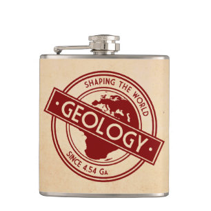 Geology- Shaping the World Logo (Europe) Hip Flask