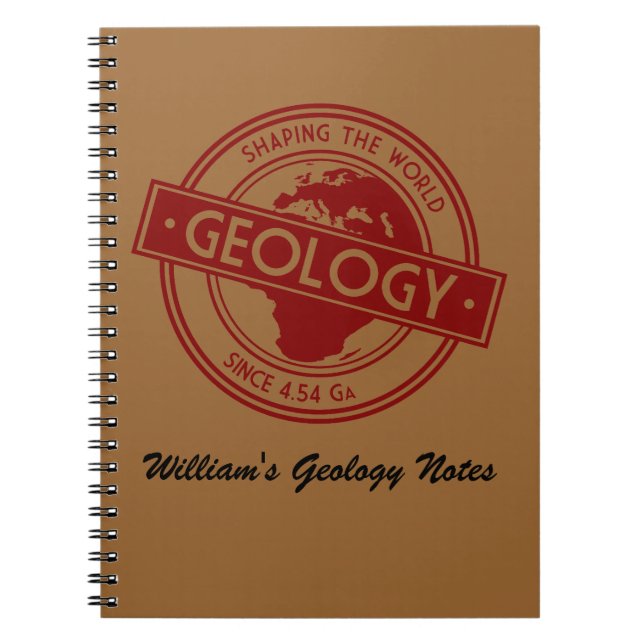 Geology- Shaping the World Logo (Europe) Notebook (Front)