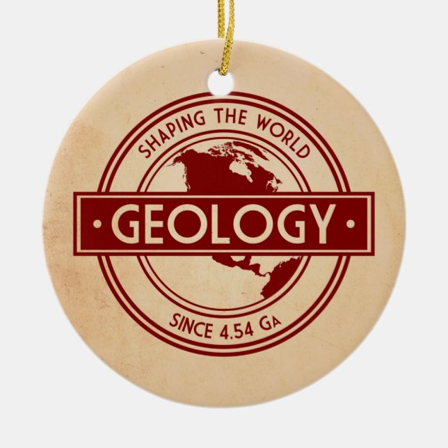 Geology- Shaping the World Logo (North America) Ceramic Ornament (Front)