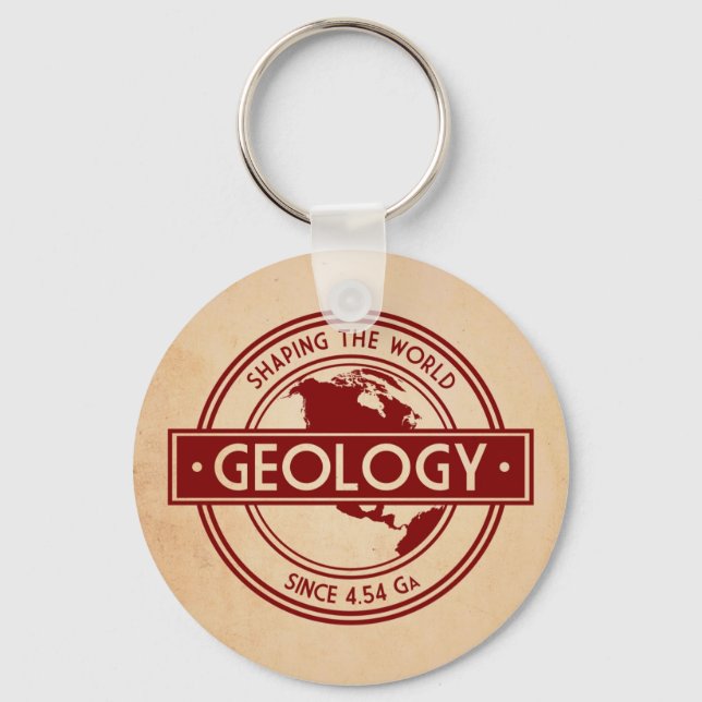 Geology- Shaping the World Logo (North America) Keychain (Front)