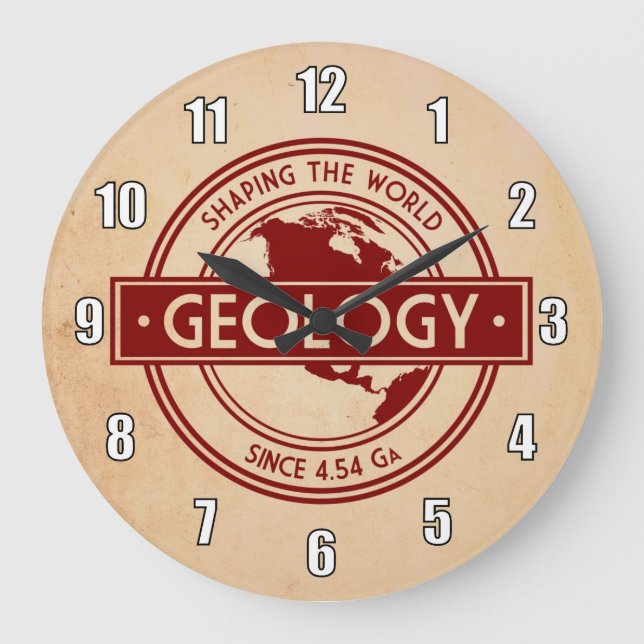 Geology- Shaping the World Logo (North America) Large Clock (Front)