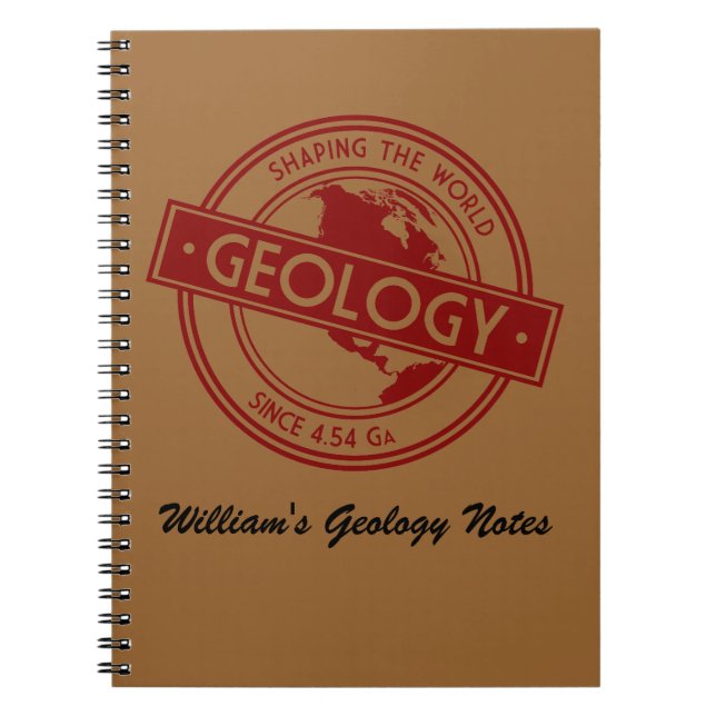 Geology- Shaping the World Logo (North America) Notebook (Front)