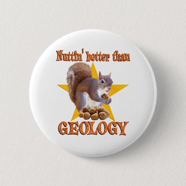 Geology Squirrel 2 Inch Round Button (Front)