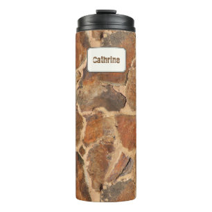 Geology Stone Wall Structure Custom Name Thermal Tumbler
