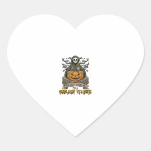 Geology Teacher You Cant Scare Me Halloween Skelet Heart Sticker