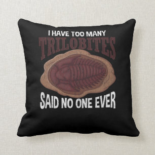Geology Trilobites Fossil Collector Geologist Throw Pillow
